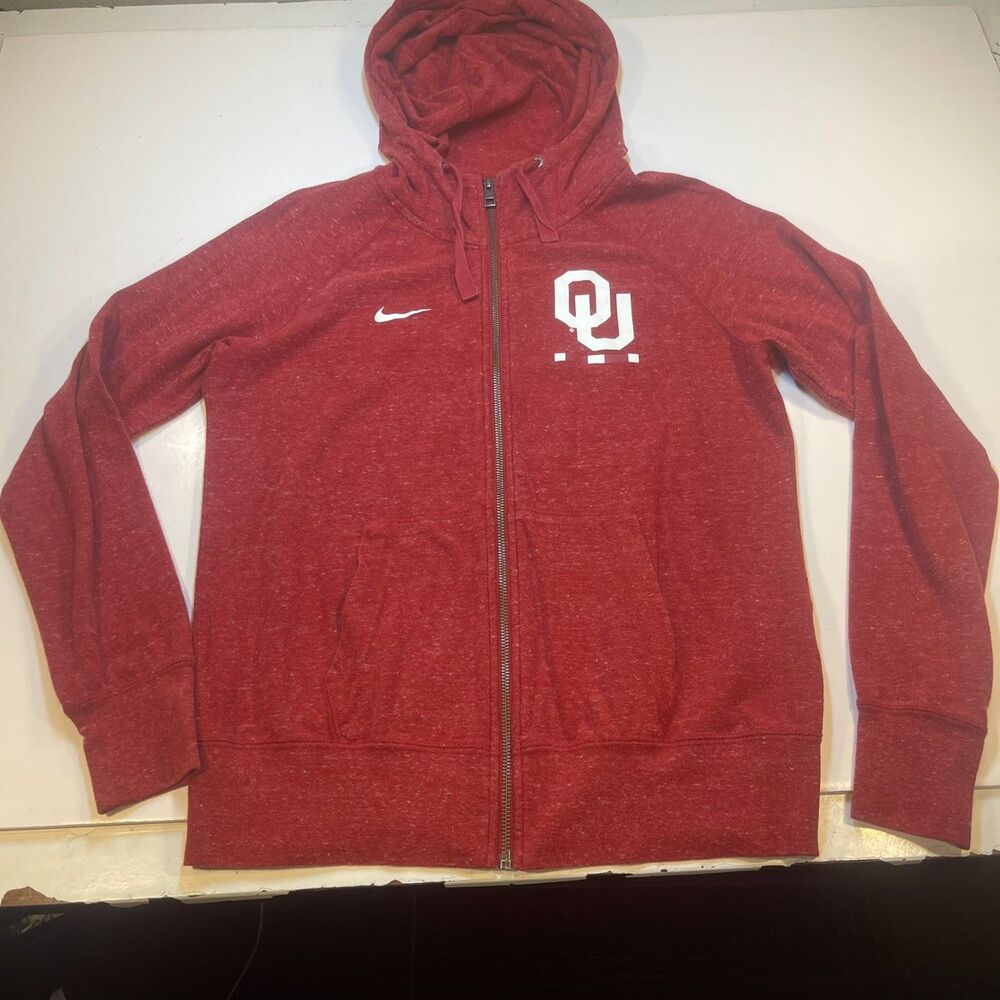 OKLAHOMA UNIVERSITY OU College Womens Light Weight Sweatshirt Jacket Sz M
